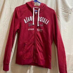 Aeropostale New York Red Zip Hoodie